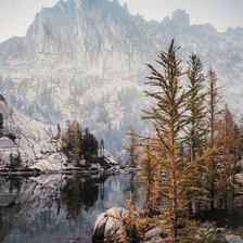 Схема вышивки «горы»