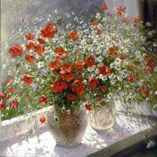 Схема вышивки «цветы»