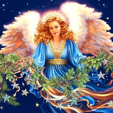 Схема вышивки «рождественский ангел»