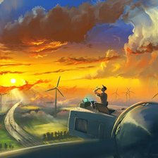 Схема вышивки «на закате»