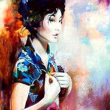 Схема вышивки «образ восточной девушки»