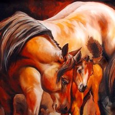 Схема вышивки «мать и дитя»