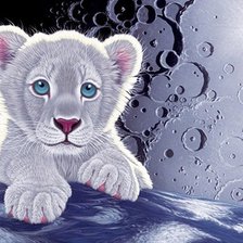 Схема вышивки «тигренок»