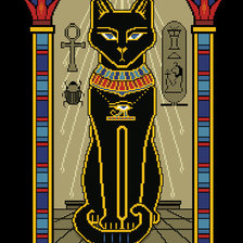 Схема вышивки «кошка»