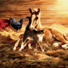 Схема вышивки «На конюшне»