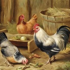 Схема вышивки «Птичий двор»