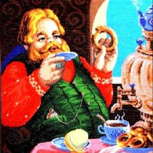 Схема вышивки «у самовара»