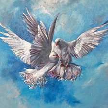 Схема вышивки «Голуби мира»