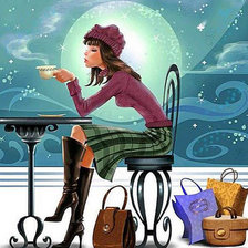 Схема вышивки «После шопинга»