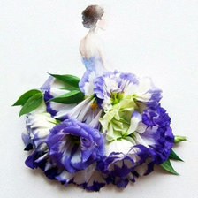 Схема вышивки «Серия "Акварель и цветы"»