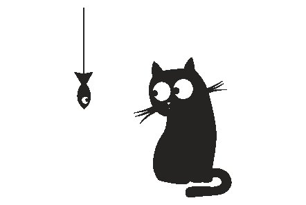 котик с рыбкой - оригинал