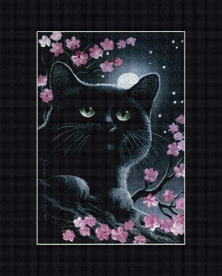 кошка с цветами - кошка, кот - предпросмотр