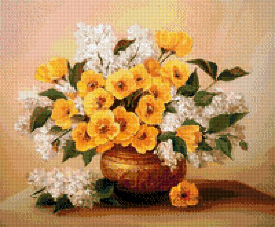 Букет в вазе - букет, цветы - предпросмотр