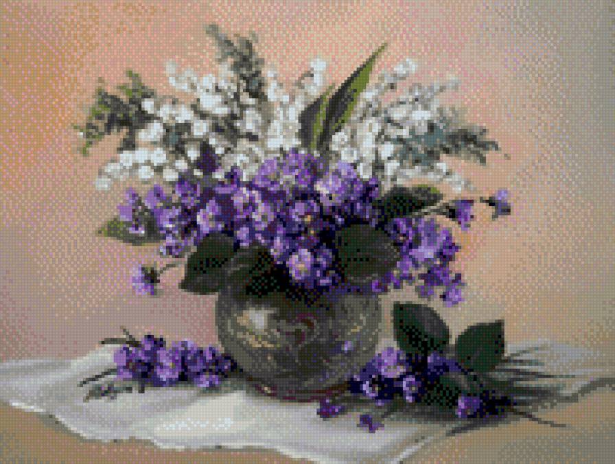 Букет в вазе - цветы, букет - предпросмотр