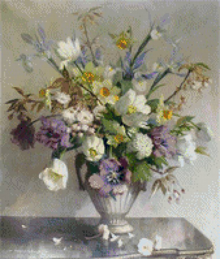 Букет в вазе - цветы, букет - предпросмотр