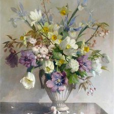 Схема вышивки «Букет в вазе»