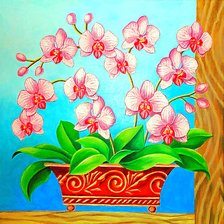 Схема вышивки «нежные орхидеи»