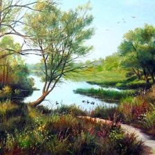 Схема вышивки «летний пейзаж»