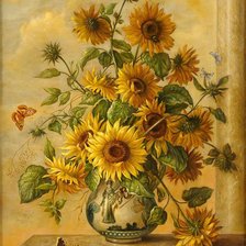 Схема вышивки «подсолнухи»