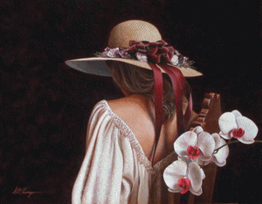 девушка в шляпе - портрет, романтика, девушка - предпросмотр