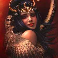 Схема вышивки «Девушка-богиня»