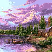 Схема вышивки «amurg violet»