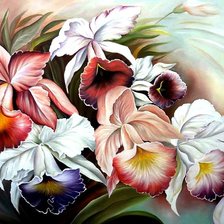 Схема вышивки «Орхидеи»