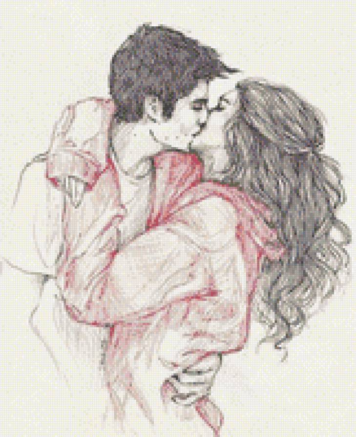 Поцелуй - любовь, объятия, мужчина и женщина, пара, поцелуй - предпросмотр