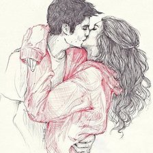 Схема вышивки «Поцелуй»