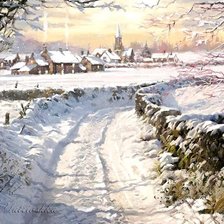 Схема вышивки «зимняя дорога»