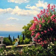 Схема вышивки «крымский пейзаж»