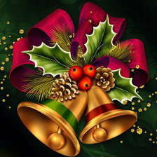 Схема вышивки «новогодние колокольчики»