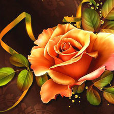 Схема вышивки «панно с розой»