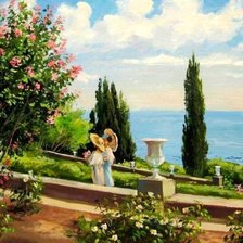 Схема вышивки «крымский пейзаж»