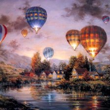 Схема вышивки «Воздушные шары2»