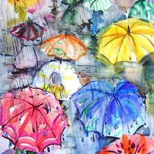 Схема вышивки «феерия зонтиков»