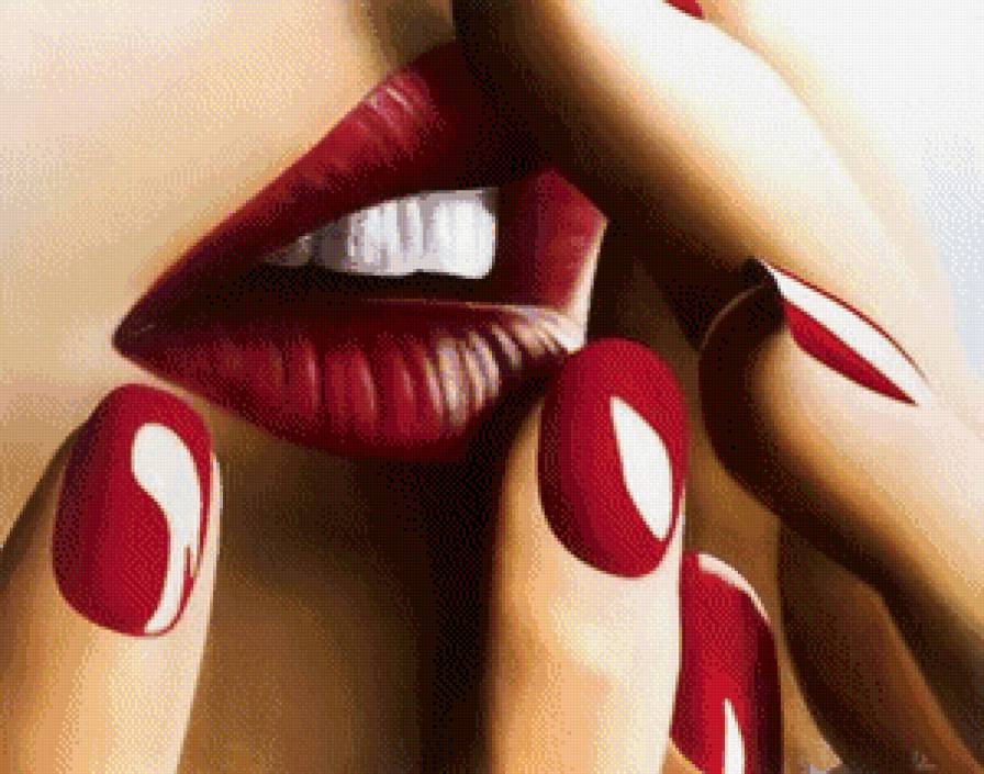 просто красиво - губы, маникюр, женщина - предпросмотр