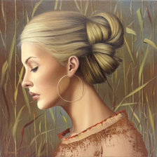 Схема вышивки «профиль девушки»