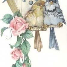 Схема вышивки «птички»