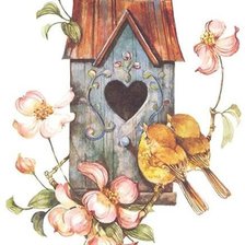 Схема вышивки «скворечник»