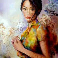 Схема вышивки «восточная девушка»