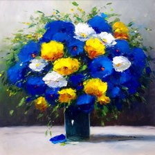 Схема вышивки «разноцветный букет»