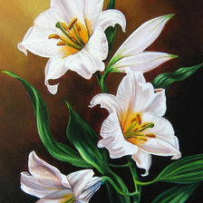 Схема вышивки «Цветы лилии»