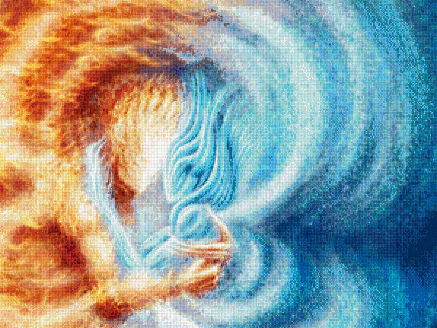 Лед и пламя - лед, пламя - предпросмотр