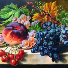 натюрморт с виноградом
