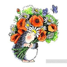 Схема вышивки «Ежик 2»