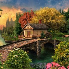 Схема вышивки «дом»