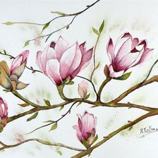 Схема вышивки «магнолия»