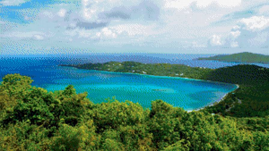 Море - море, вода, небо, лес, остров - предпросмотр