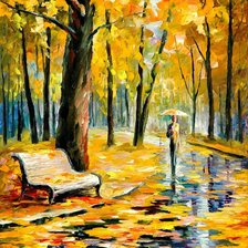 Схема вышивки «FALL RAIN By Leonid Afremov»